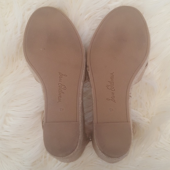 Sam Edelman Brenda Nude Patent Wedge Sz. 8.5 - Picture 3 of 5